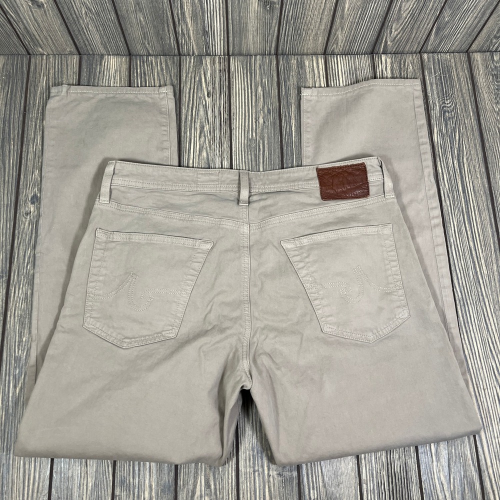 AG Adriano Goldschmied The Graduate Men 34x28 Tan Tailored Leg Chino Pants Jeans